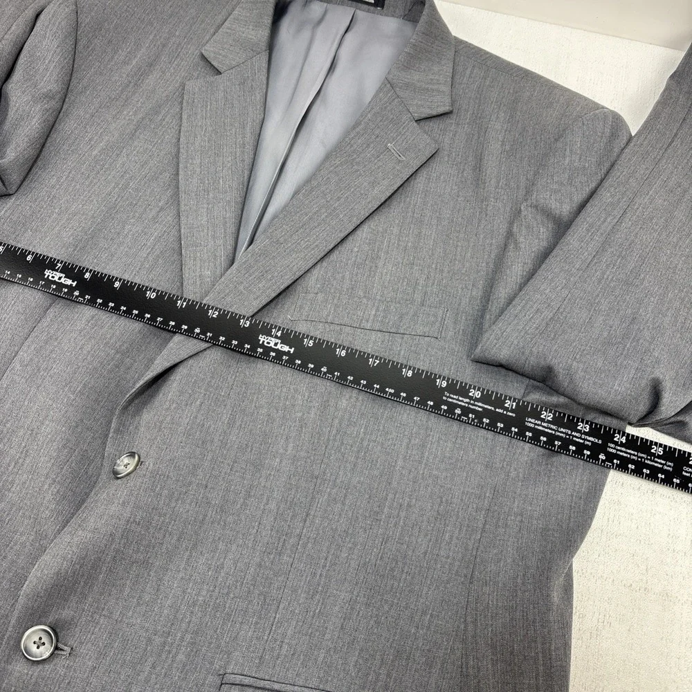 Pronto Uomo Platinum Mens Gray Blazer Suit Jacket Size 48R Wool Classic Business